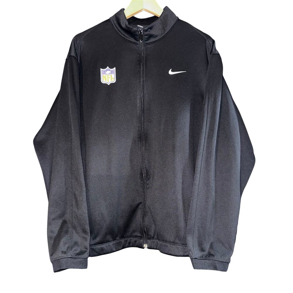 Nike Golf NFL Full Zip Performance Jacket Men's Large Black Embroidered Utility